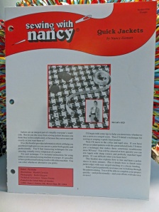 Sewing With Nancy Quick Jackets